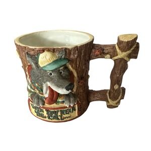 Vintage Enesco Moose Creek Crossing Cup Mug When you Hear the Call Go Wild Y2K